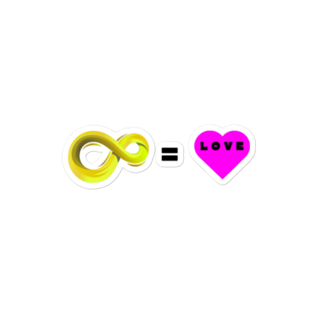 Infinity Love Equation Sticker