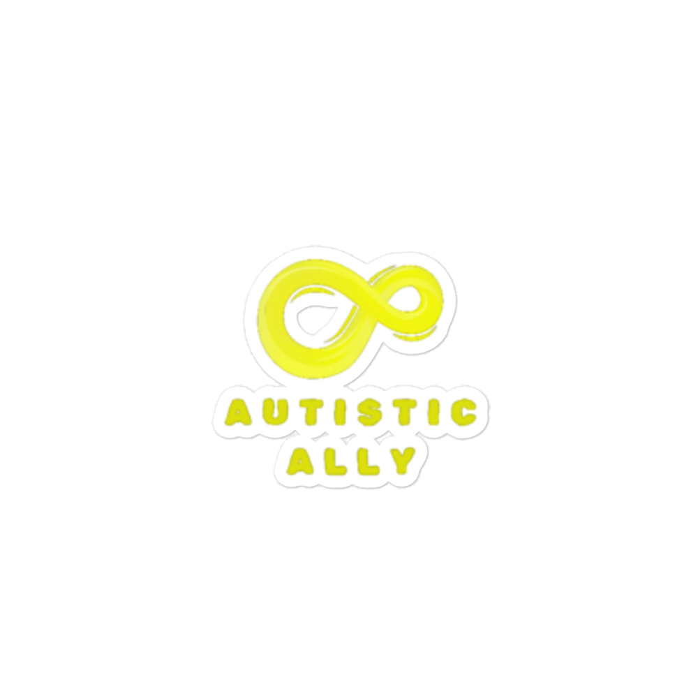 Autistic Ally Gold Infinity Sticker