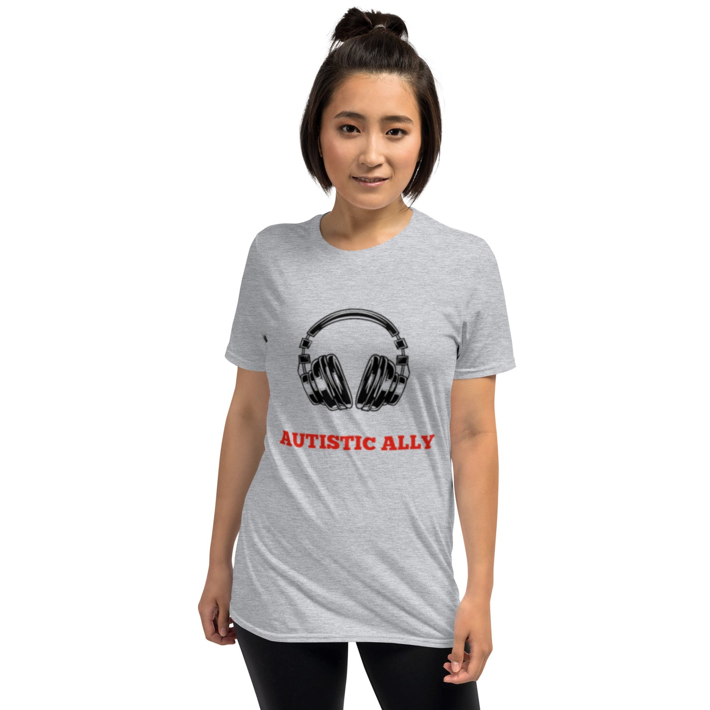 Autistic Ally Headphones Red Design Tee