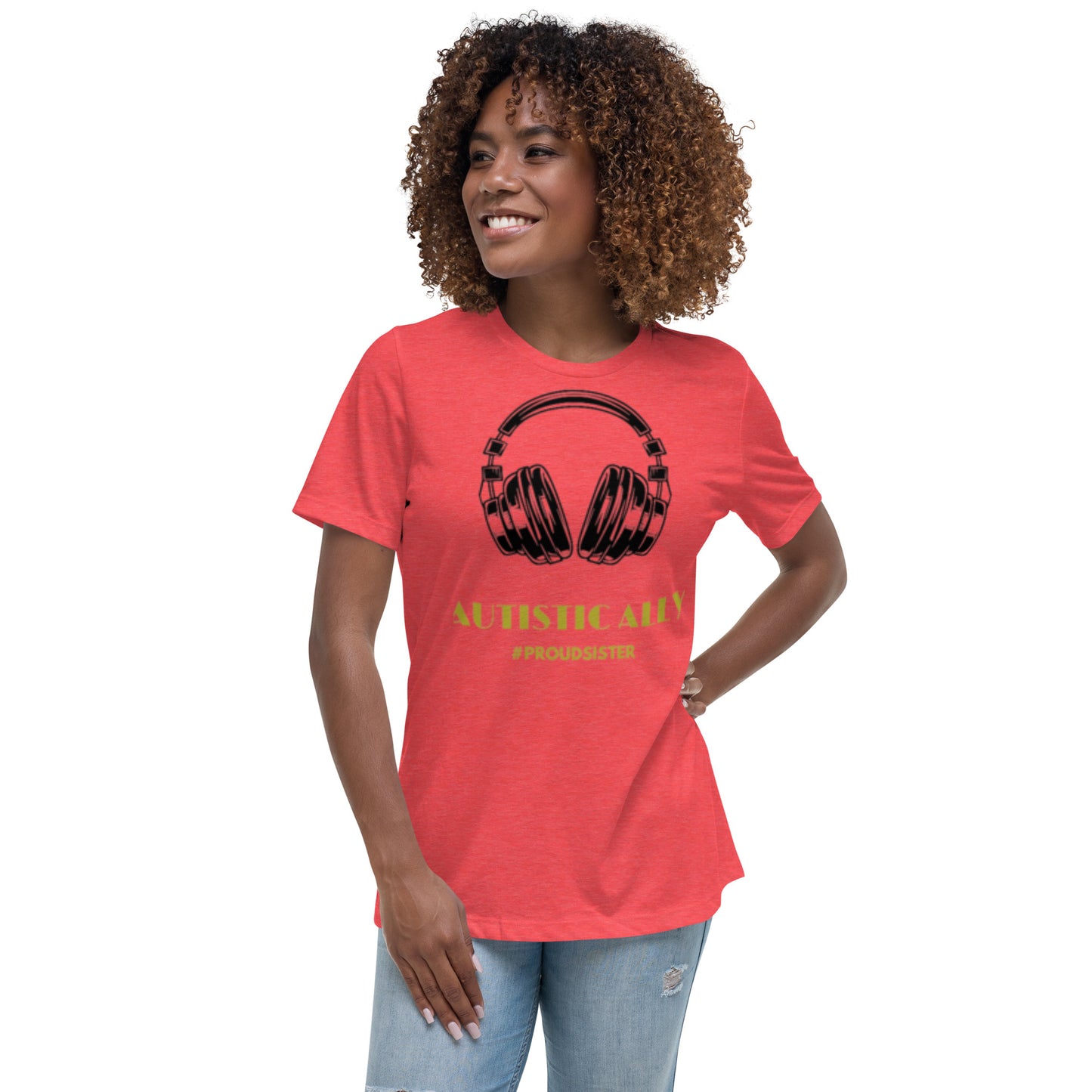 #ProudSister Autistic Ally Women's Relaxed T-Shirt