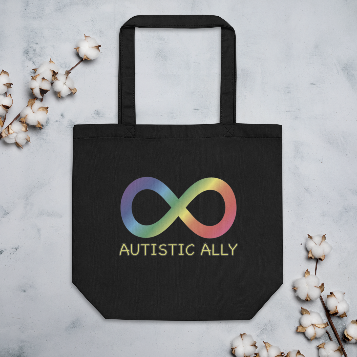 Rainbow Autistic Ally Eco Tote Bag