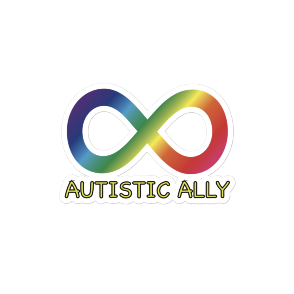 Rainbow Autistic Ally Sticker