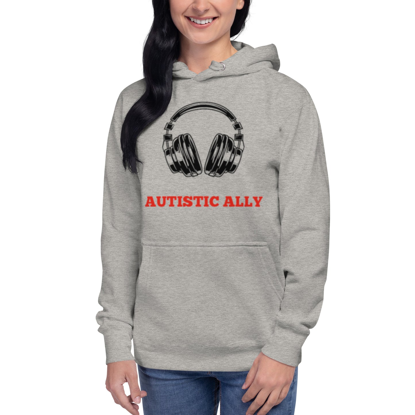 Autistic Ally Headphones Red Design Hoodie