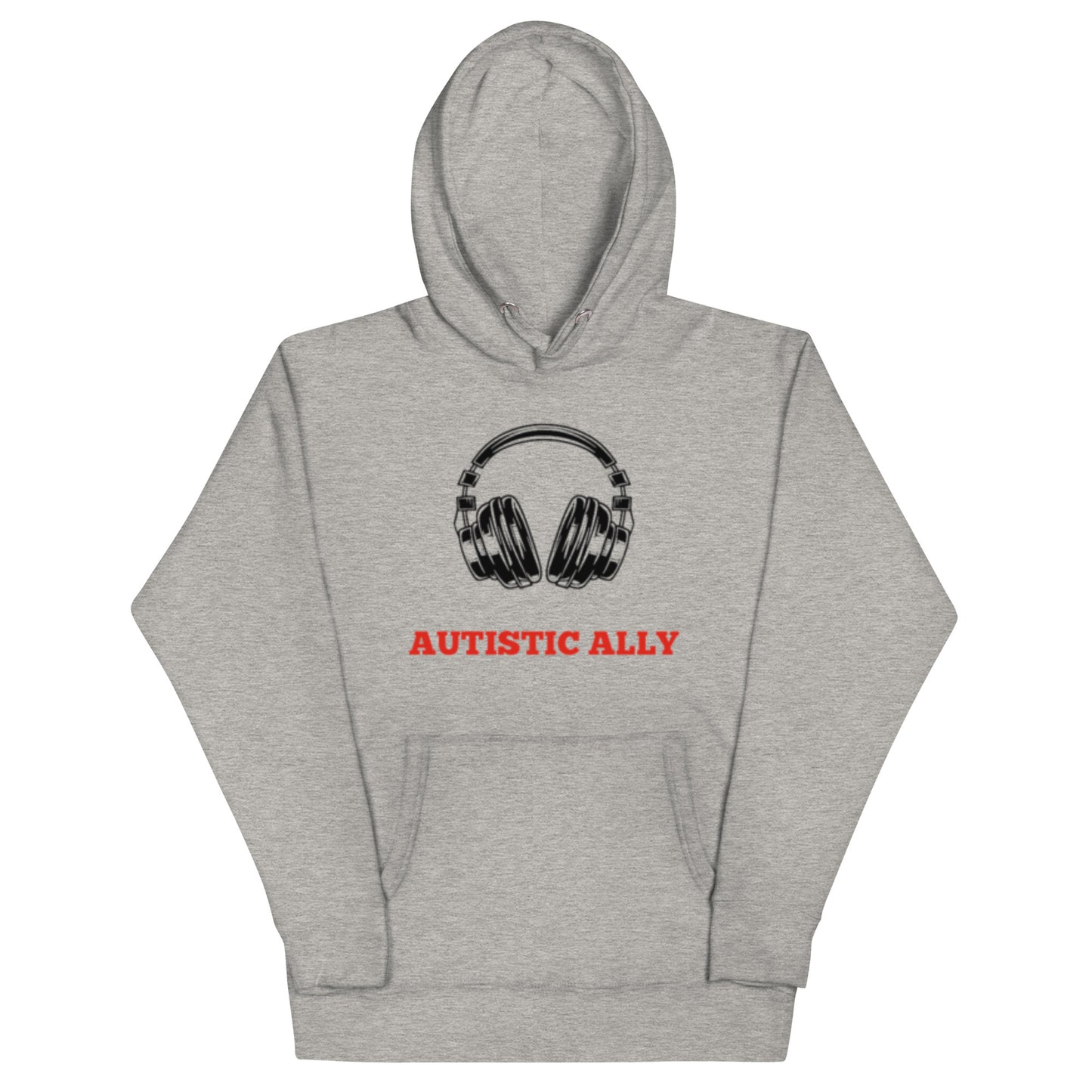 Autistic Ally Headphones Red Design Hoodie