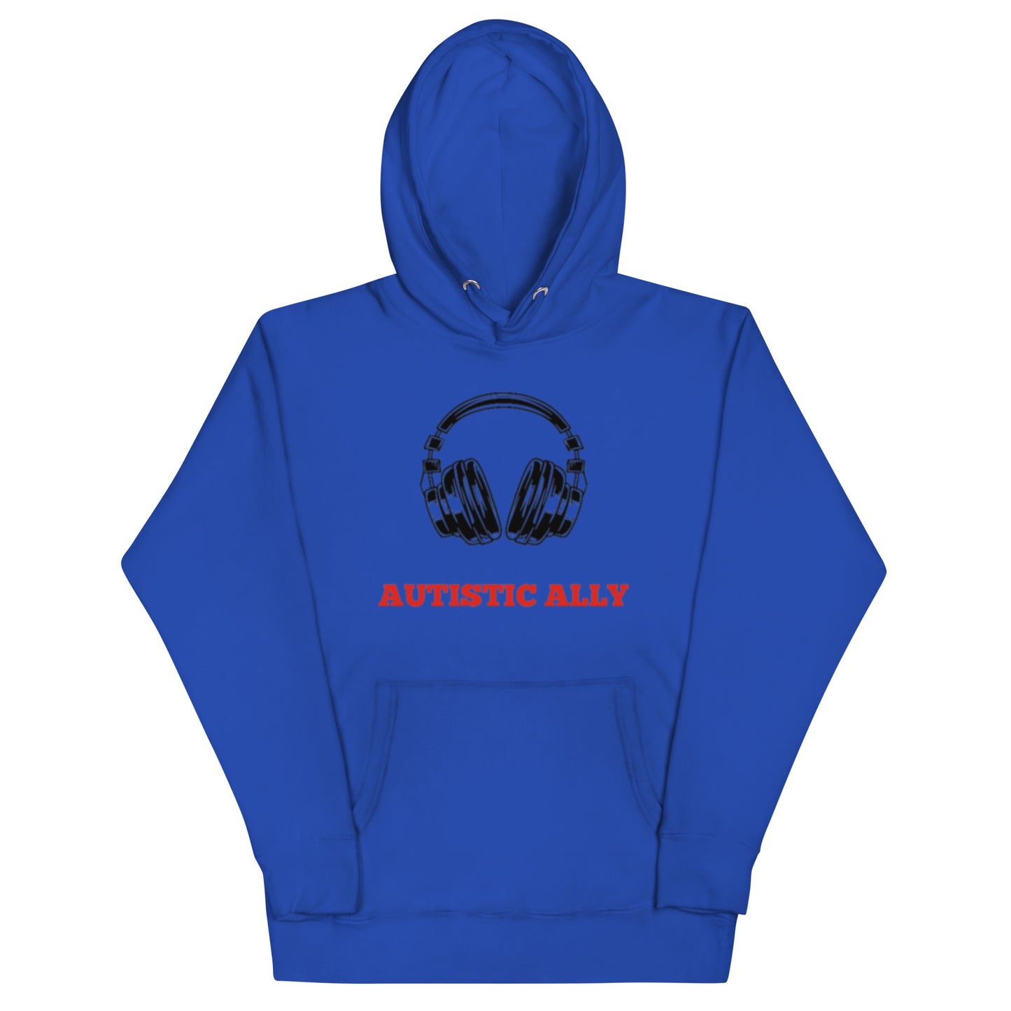 Autistic Ally Headphones Red Design Hoodie