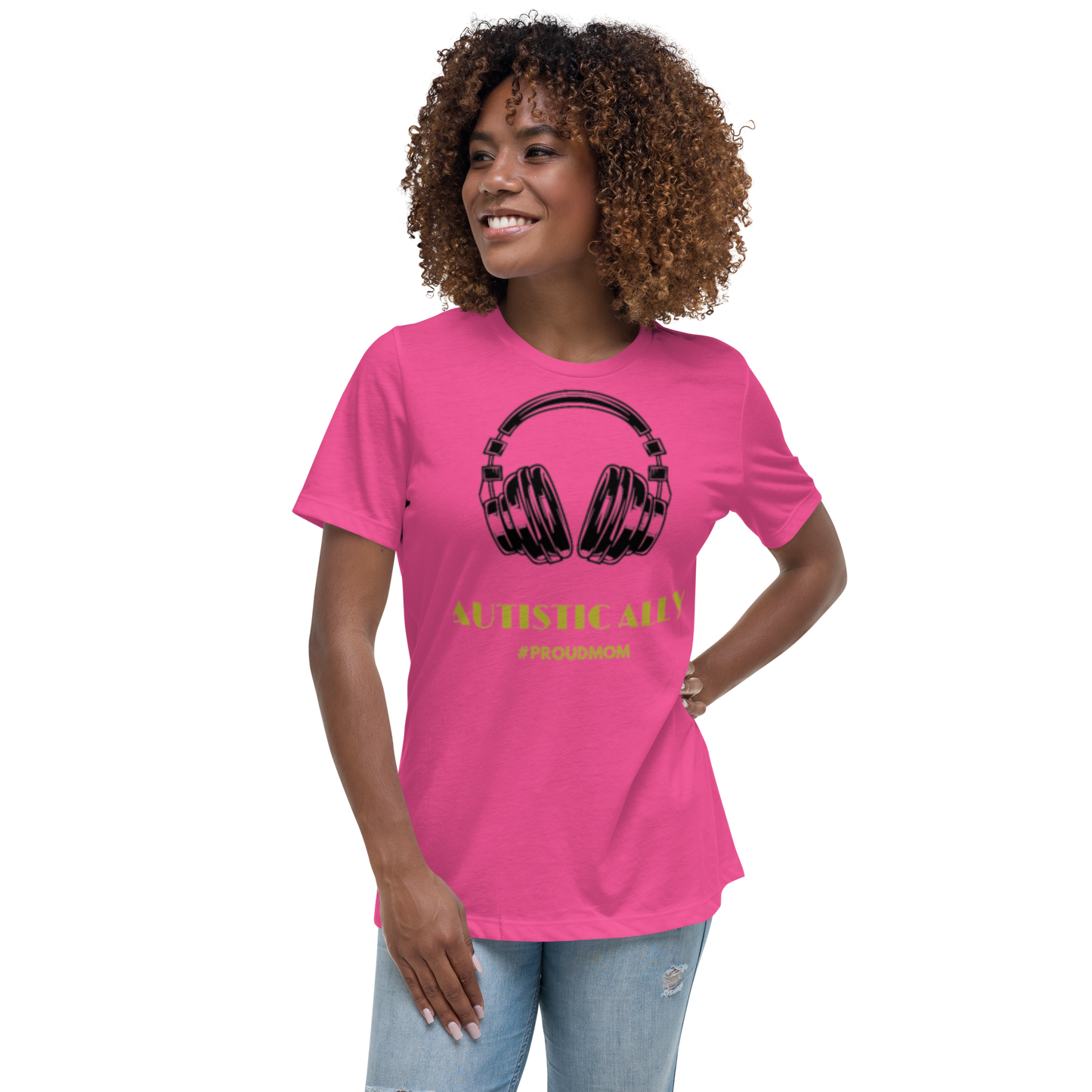 #ProudMom Autistic Ally Women's Relaxed T-Shirt